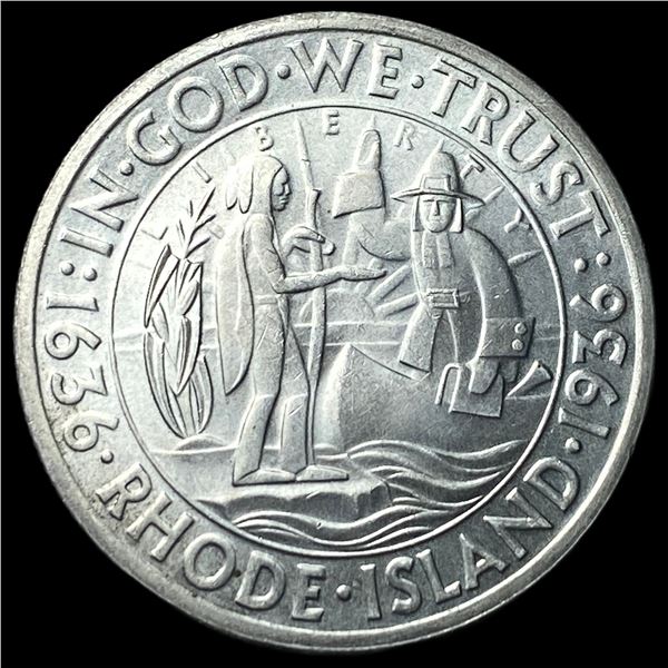 1936 Silver Rhode Island Half Dollar GEM BU