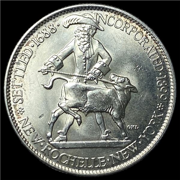 1938 Silver New Rochelle Half Dollar GEM BU