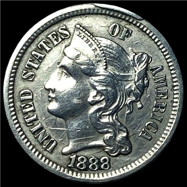 1888 Nickel Three-Cent Piece LIGHTLY  CIRCULATED