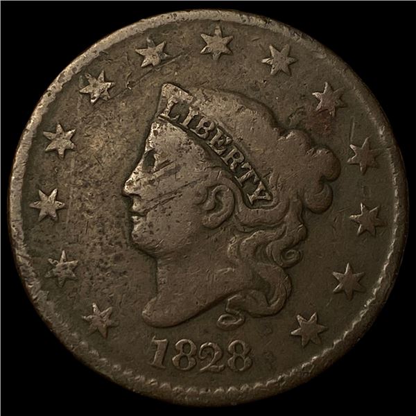 1828 Coronet Head Large Cent LIGHTLY  CIRCULATED