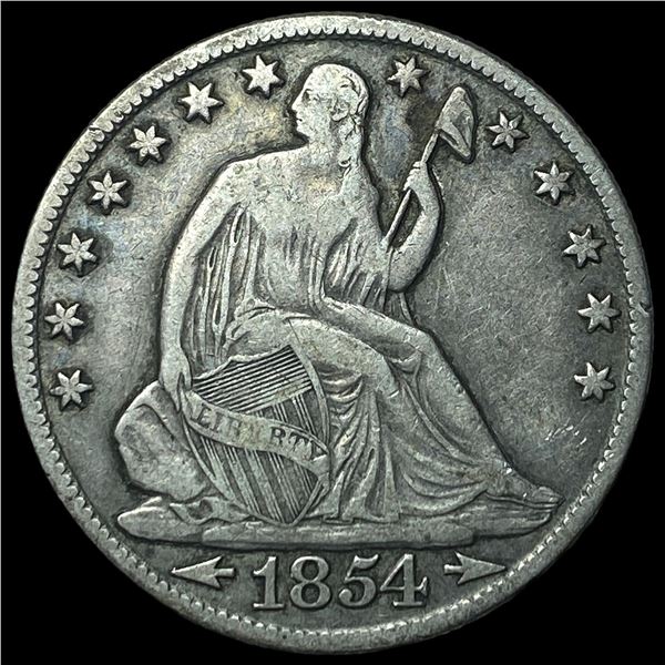 1854-O Silver Seated Liberty Half Dollar  CLOSELY UNCIRCULATED