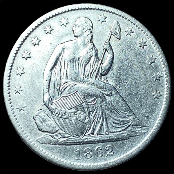 1862-S Silver Half Dollar CHOICE AU