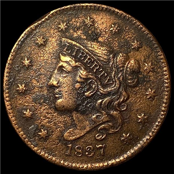 1837 Coronet Head Large Cent NICELY  CIRCULATED