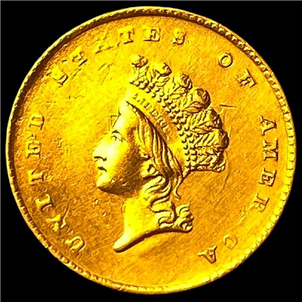1854 Gold $1 Indian Head Type 2 UNCIRCULATED