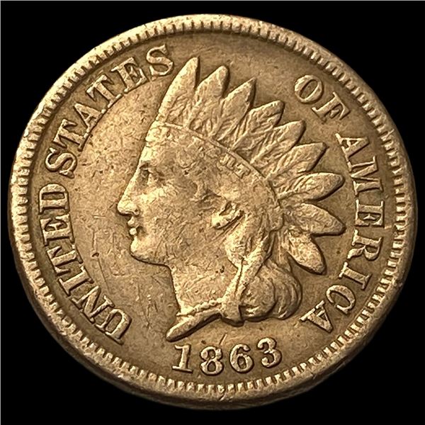 1863 Indian Head Cent NEARLY UNCIRCULATED