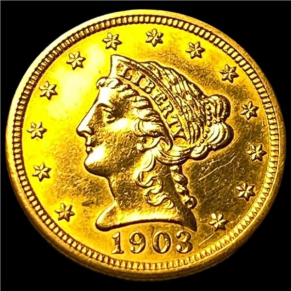 1903 Liberty Head Gold Quarter Eagle $2.50 CLOSELY UNCIRCULATED