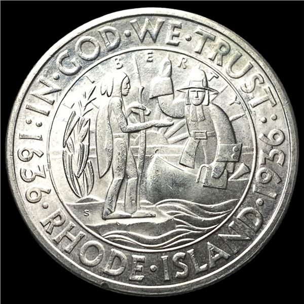 1936-S Silver Rhode Island Half Dollar GEM BU