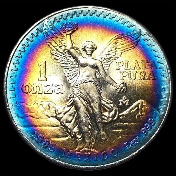1985 Mexico Silver 1 Onza Libertad SUPERB GEM BU