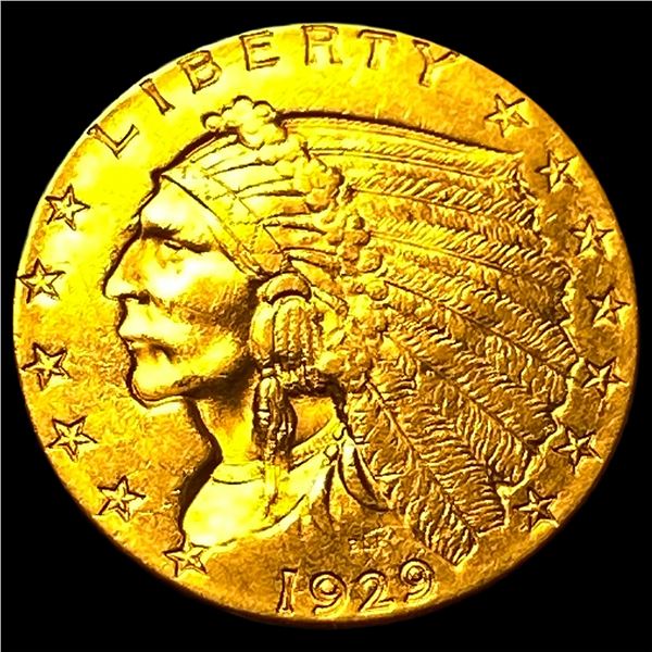 1929 Indian Head Gold $2.50 Quarter Eagle UNCIRCULATED