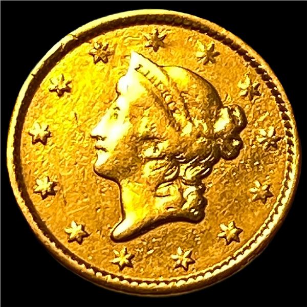 1849 Gold $1 Liberty Head CLOSELY UNCIRCULATED