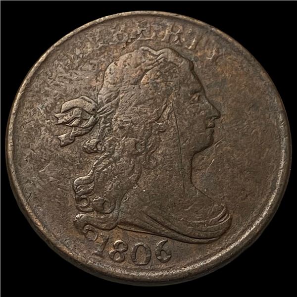 1806 Copper Half Cent NEARLY UNCIRCULATED