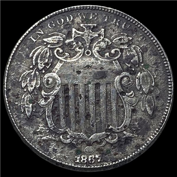 1867 Shield Nickel CLOSELY UNCIRCULATED