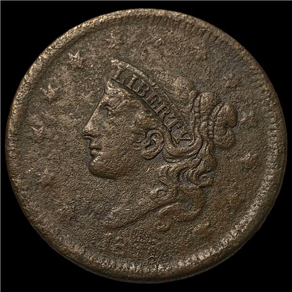 1847 Braided Hair Large Cent NEARLY UNCIRCULATED