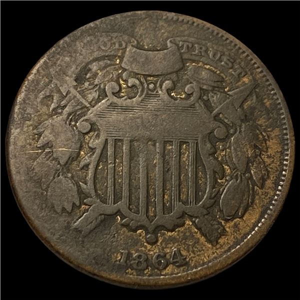 1864 Two-Cent Piece NICELY CIRCULATED