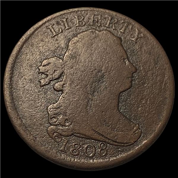 1808 Copper Half Cent LIGHTLY CIRCULATED