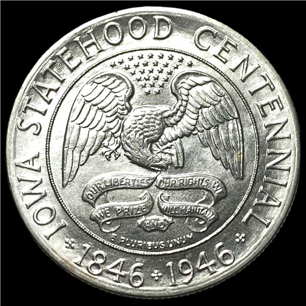 1946 Silver Iowa Centennial Half Dollar GEM BU