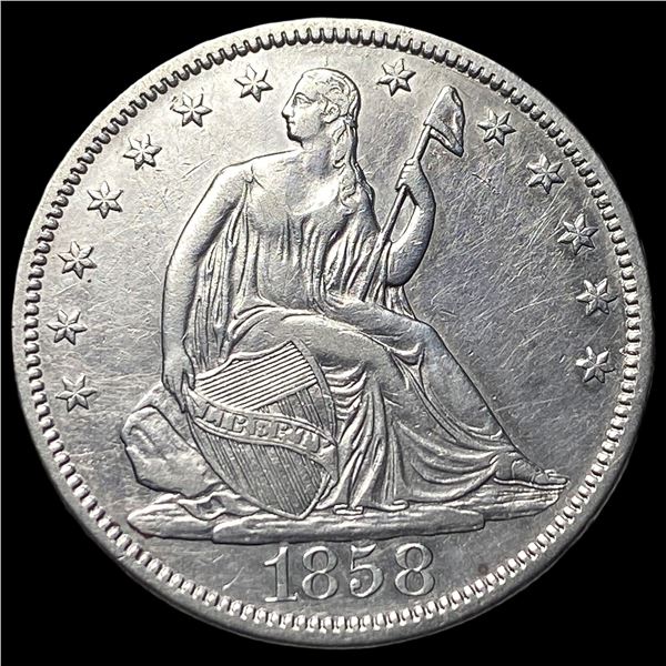1858-S Silver Half Dollar CHOICE AU