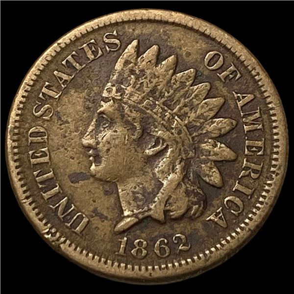 1862 Copper-Nickel Indian Head Cent NEARLY  UNCIRCULATED
