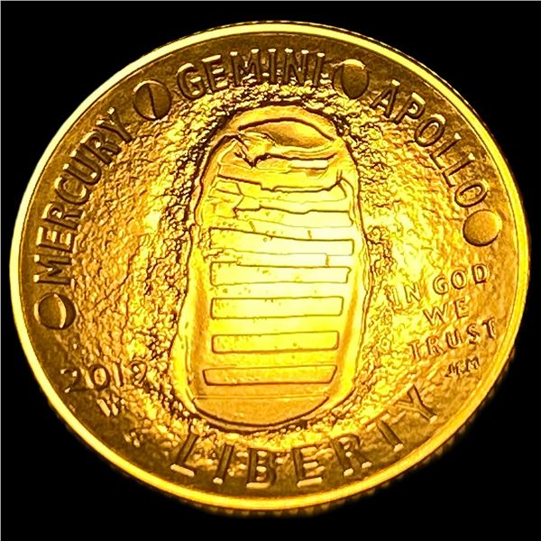 2019-W Gold $5 Apollo 11 50th Anniversary  SUPERB GEM BU