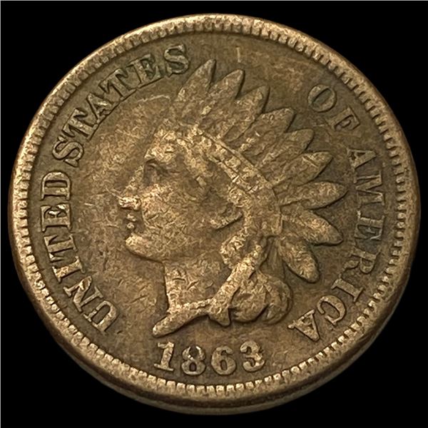 1863 Indian Head Cent NEARLY UNCIRCULATED