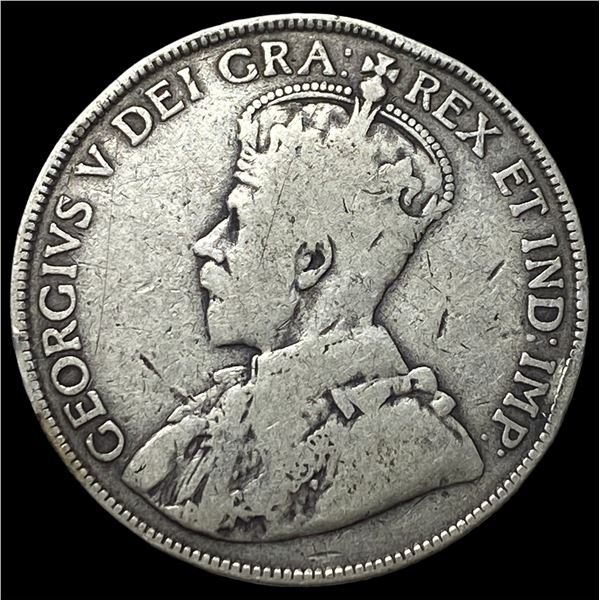 1916 Canada Silver 50 Cents LIGHTLY  CIRCULATED