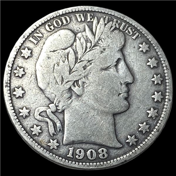 1908-D Silver Barber Half Dollar NEARLY  UNCIRCULATED