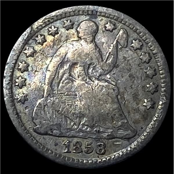 1858-O Silver Half Dime NICELY CIRCULATED