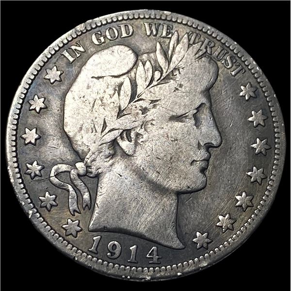 1914 Barber Half Dollar LIGHTLY CIRCULATED