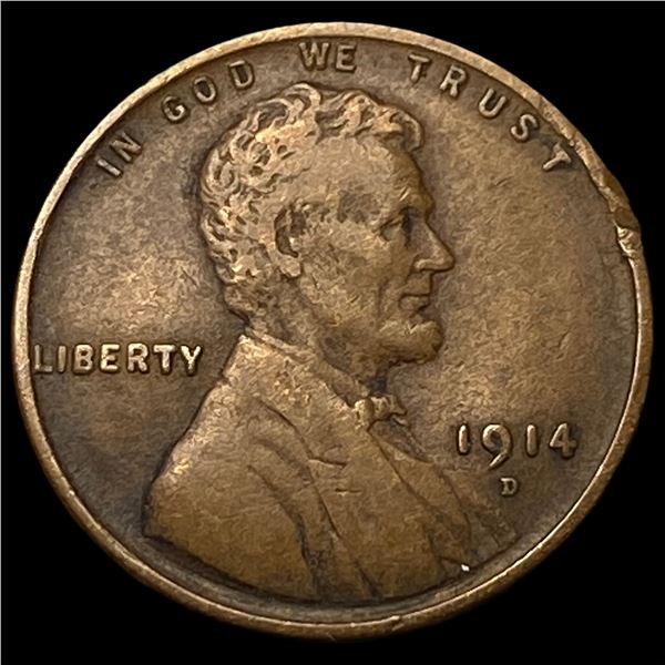 1914-D Lincoln Wheat Cent NEARLY UNCIRCULATED