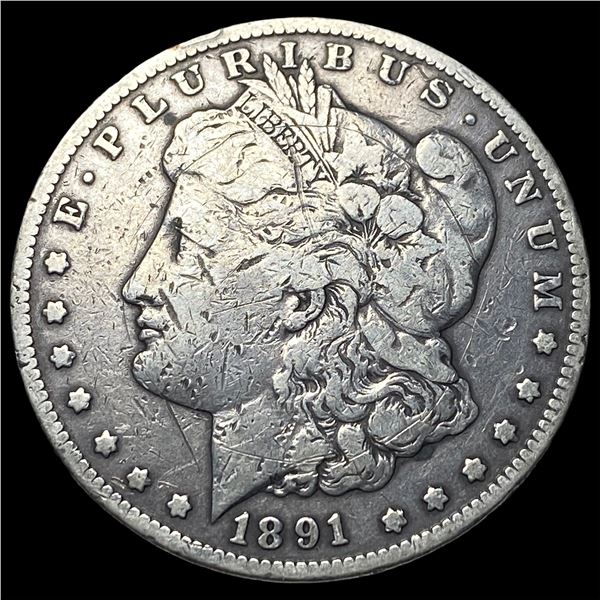 1891-CC Silver Morgan Dollar NEARLY  UNCIRCULATED