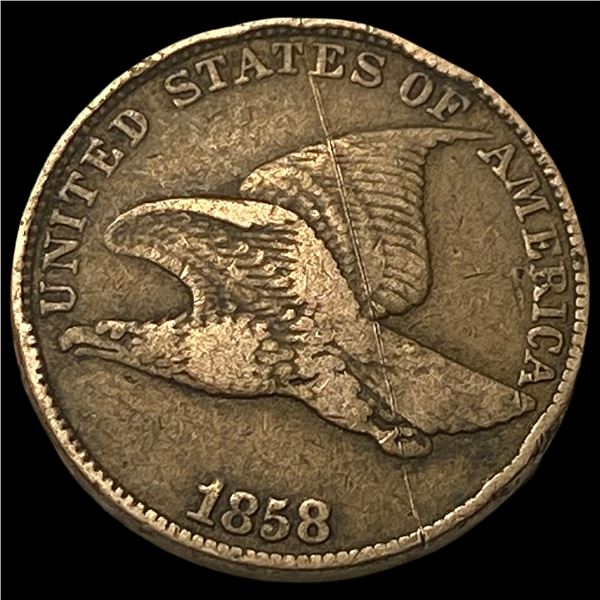 1858 Flying Eagle Cent NEARLY UNCIRCULATED