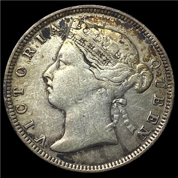 1881 Silver 20 Cents Straits Settlements  CLOSELY UNCIRCULATED