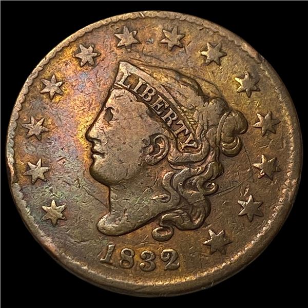 1832 Coronet Head Large Cent NEARLY  UNCIRCULATED