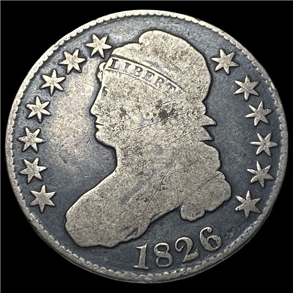 1826 Capped Bust Half Dollar LIGHTLY  CIRCULATED