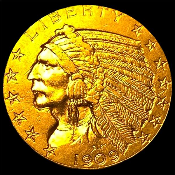1909 Indian Head Half Eagle $5 Gold  UNCIRCULATED