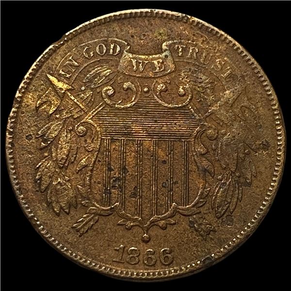 1866 Two-Cent Piece CLOSELY UNCIRCULATED
