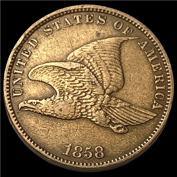 1858 Copper-Nickel Flying Eagle Cent CLOSELY  UNCIRCULATED