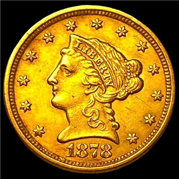 1878 Liberty Head Quarter Eagle $2.50 Gold  CLOSELY UNCIRCULATED