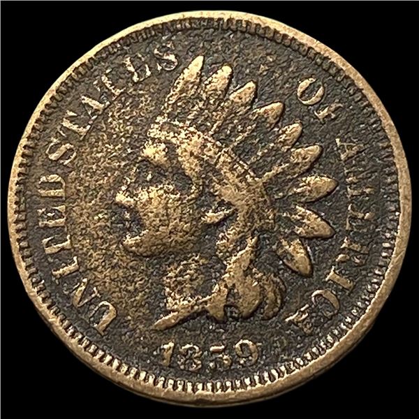 1859 Copper-Nickel Indian Head Cent NEARLY  UNCIRCULATED
