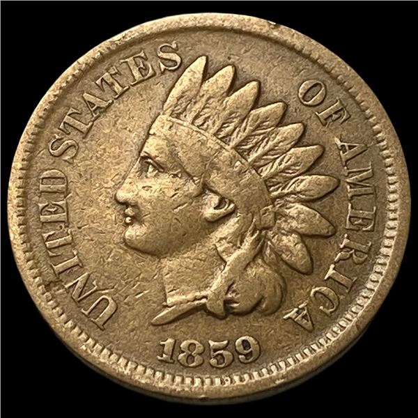 1859 Copper-Nickel Indian Head Cent NEARLY  UNCIRCULATED