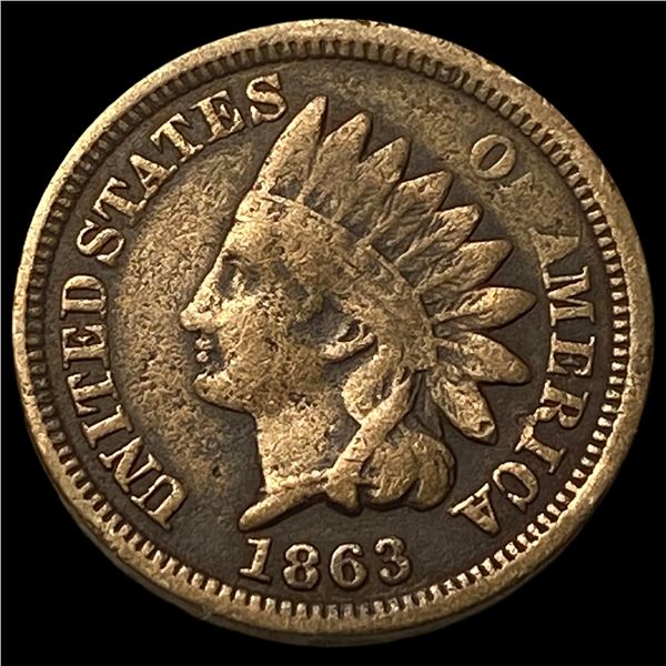 1863 Indian Head Cent NEARLY UNCIRCULATED