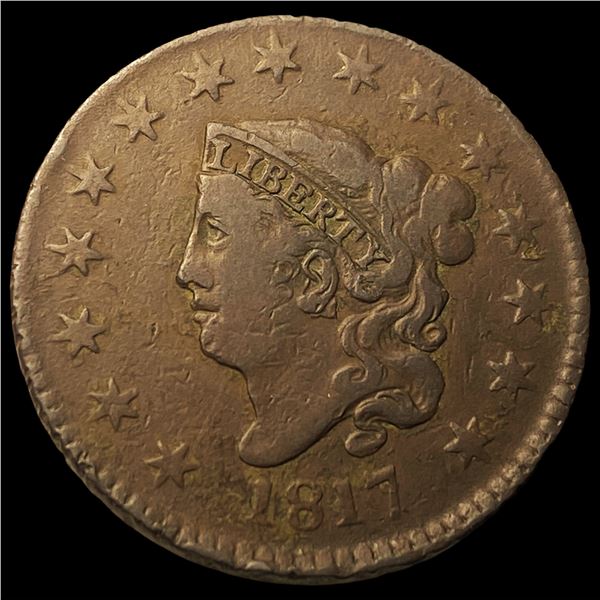 1817 Coronet Head Large Cent NEARLY UNCIRCULATED