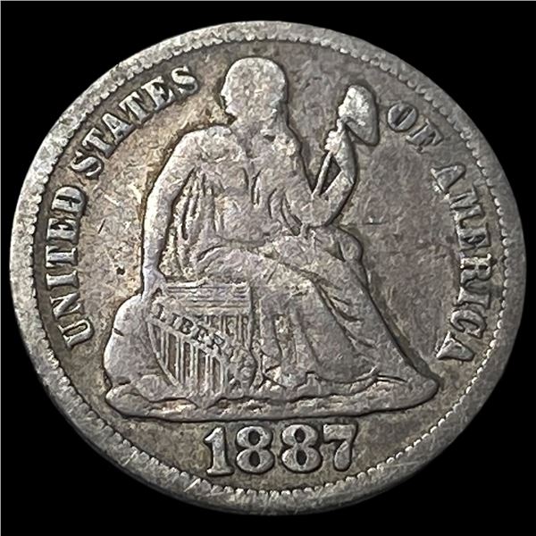 1887-S Silver Seated Liberty Dime NICELY CIRCULATED