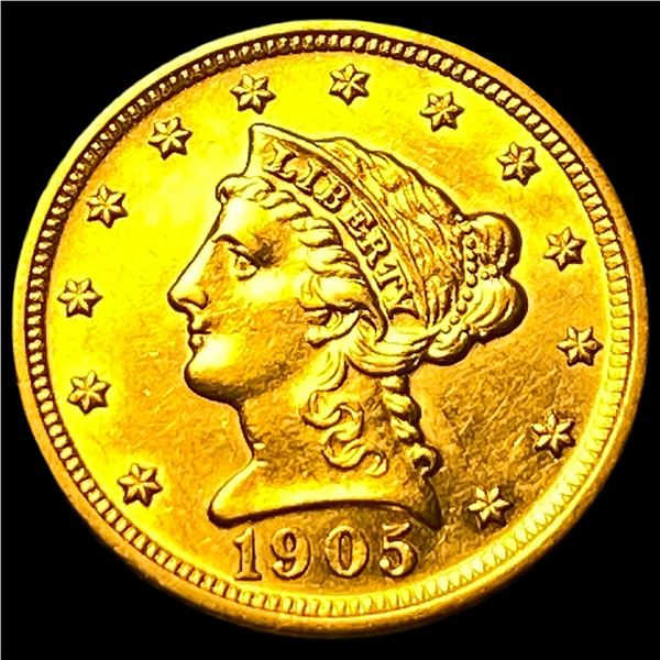 1905 Liberty Head Gold Quarter Eagle $2.50 CLOSELY UNCIRCULATED