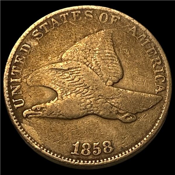 1858 Flying Eagle Cent NEARLY UNCIRCULATED
