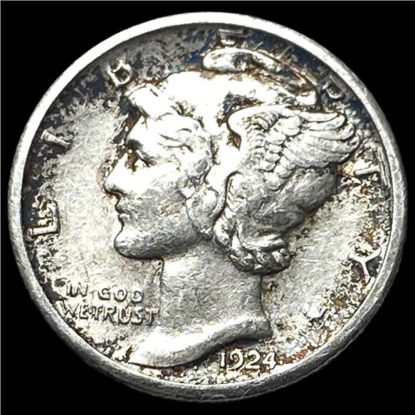 1924-S Silver Mercury Dime CLOSELY UNCIRCULATED