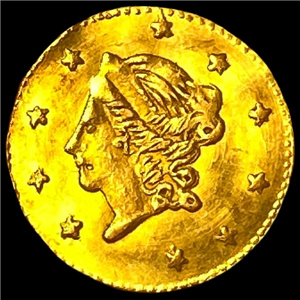 1870 Gold Half Dollar California Fractional Token CHOICE AU