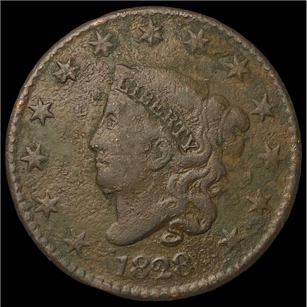 1828 Coronet Head Large Cent NEARLY UNCIRCULATED