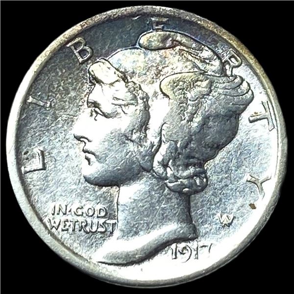 1917-D Silver Mercury Dime CLOSELY UNCIRCULATED