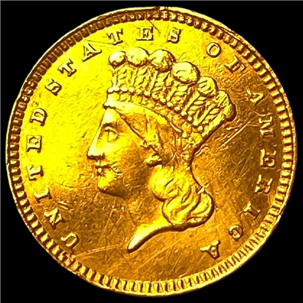 1857 Gold $1 Indian Head Type 3 UNCIRCULATED